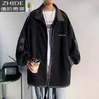 SUNTEK休闲运动立领针织外套男青少年韩版潮流帅气夹克胖子大码开春上衣夹克