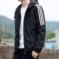 SUNTEK外套男2020新款休闲大码运动潮加绒上衣服运动秋冬装褂子薄款夹克夹克