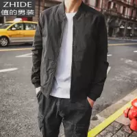 SUNTEK春季男士修身潮牌夹克韩版春秋休闲薄款外套男生棒球服潮流上衣男夹克