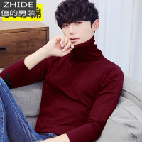 SUNTEK男秋冬高领打底衫长袖T恤加绒加厚内搭白色内衣白内搭保暖上衣T恤