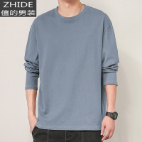 SUNTEK长袖T恤男士潮牌宽松百搭棉色打底衫春秋季潮流体恤男装衣服T恤