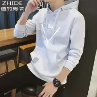 SUNTEK春秋款潮牌圆领春季卫衣男士学生衣服潮流百搭连帽ins休闲套装男T恤