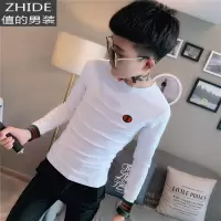 SUNTEK2020社会新款潮流圆领衣服长袖t恤韩版精小伙体桖上衣男生秋衣T恤