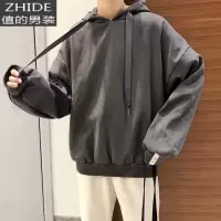 SUNTEK2020春秋季情侣卫衣连帽色男生外套宽松潮港风chic韩版衣服百搭卫衣