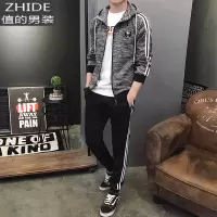 SUNTEK青少年初中高中学生卫衣套装男孩春季韩版潮流帅气运动跑步服新款卫衣