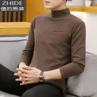 SUNTEK半高领男士长袖T恤冬款双面绒打底衫卫衣休闲衣服潮流弹性好秋衣卫衣
