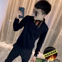 SUNTEK男士春款时尚小衫潮流精小伙内搭上衣服秋冬打底衫卫衣长袖T恤卫衣