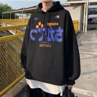 SUNTEK日系港风高级情侣装小众设计感秋冬款卫衣男炸街冬季加绒加厚外套卫衣