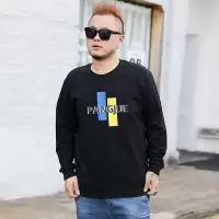 SUNTEK春秋款加绒保暖男长袖T恤加肥加大码宽松潮胖子加厚卫衣男打底衫卫衣