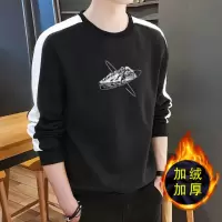 SUNTEK青年男士卫衣秋冬款2020年秋季韩版潮流帅气潮牌加绒加厚长袖无帽卫衣