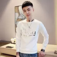SUNTEK网红无帽卫衣男加绒潮流百搭加厚圆领秋冬季长袖男士秋装上衣外套卫衣