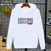SUNTEK春季套头卫衣男士韩版修身情侣装棒球服潮流男装青少年连帽衫外套卫衣