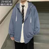 SUNTEK开衫连帽卫衣男情侣装秋装港风潮牌宽松潮流百搭学生休闲运动外套卫衣