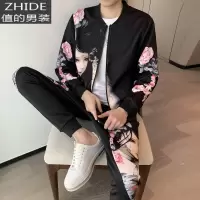 SUNTEK社会精小伙潮男卫衣套装春秋季韩版潮流搭配t恤三件套帅气衣服卫衣