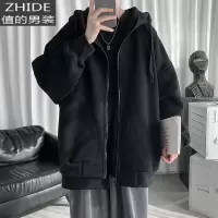 SUNTEK春秋季开衫卫衣男生连帽韩版宽松潮流百搭港味原宿风痞帅炸街外套卫衣