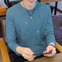 SUNTEK长袖男士t恤卫衣秋季圆领潮流秋衣韩版内搭上衣服修身春秋打底衫T恤