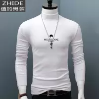 SUNTEK秋冬季棉男士半高领长袖T恤上衣服外穿韩版体恤修身潮流打底衫T恤
