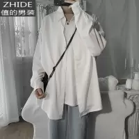 SUNTEK很仙的上衣男痞帅气韩版禁欲系男装衬衫长袖潮流港风初春季衬衣服衬衫