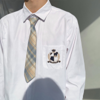 SUNTEKdk制服男徽章学院风长袖衬衫港风日系痞帅韩版潮流情侣jk衬衣班服衬衫