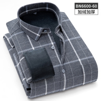 SUNTEK春秋棉免烫磨毛格子衬衫加厚法兰绒男士长袖加绒保暖棉衬衣衬衫