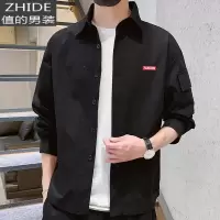 SUNTEK衬衫长袖男士夏季男装工装牛仔衬衣韩版潮流百搭男装帅气外套潮牌衬衫