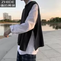 SUNTEK毛衣马甲男士秋冬季外穿背心坎肩韩版宽松套头无袖针织衫大码外套马甲/背心