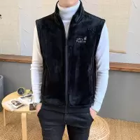 SUNTEK秋冬季男士外套立领羔绒保暖马甲青少年马夹金丝绒坎肩背心加绒马甲/背心