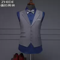 SUNTEKRuipe男士西装马甲男 背心潮韩版商务休闲免烫修身职业装西服马夹马甲/背心