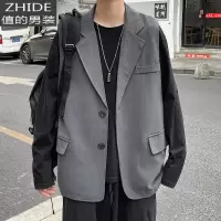 SUNTEK简约马甲夹男背心加肥加大码宽松无袖西装外套潮胖子春季休闲时尚马甲/背心