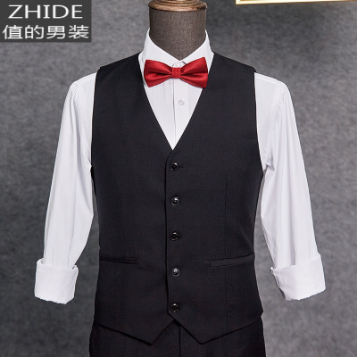 SUNTEK男士西装马甲背心春季伴郎服兄弟装服装新郎结婚礼服休闲西服马夹马甲/背心