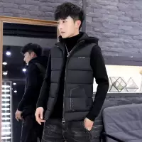 SUNTEK棉马甲男秋冬新款韩版潮流男士棉坎肩情侣背心帅气马夹冬季外套男马甲/背心
