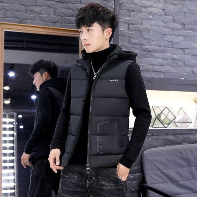 SUNTEK棉马甲男秋冬新款韩版潮流男士棉坎肩情侣背心帅气马夹冬季外套男马甲/背心