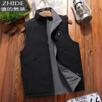 SUNTEK马甲男春秋季抓绒中老年人加绒保暖背心男士棉坎肩爸爸装马夹外套马甲/背心