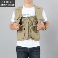 SUNTEK钓鱼马甲男多口袋工装马夹背心定制夏季多功能户外休闲摄影工作服马甲/背心
