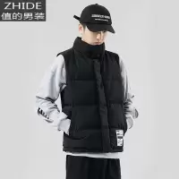 SUNTEK港风马甲男士韩版潮流休闲无帽宽松工装韩版背心棉服秋冬外套马褂马甲/背心