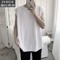 SUNTEK自制色背心男士打底T恤坎肩韩版潮流百搭夏季宽松上衣马甲/背心