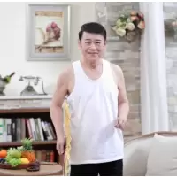 SUNTEK男装夏季中年短袖男士棉背心爸爸中老年人T恤汗衫宽松爷爷体恤马甲/背心