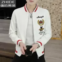 SUNTEK春季男士外套韩版潮流修身春秋款棒球领衣服休闲立领夹克上衣男装夹克