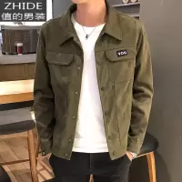 SUNTEK外套男士春秋季2020年新款韩版潮流工装潮牌麂皮绒夹克上衣服男装夹克