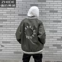 SUNTEK美式街头外套高级感设计感暗黑系高街男孩穿搭炸街痞帅vibe棒球服夹克