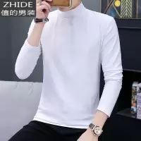 SUNTEK半高领时尚棉2020新款秋天长袖T恤男衫土丅体血外穿秋衣上衣服T恤