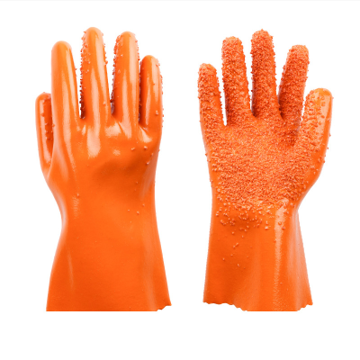 防水防滑工作耐磨防油加厚全胶皮颗粒橡胶止滑劳保橡胶手套