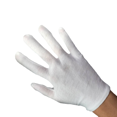 舜棉12双白色纯棉加厚劳保作业手套
