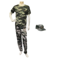 舜棉定制迷彩服军训T桖含帽套装