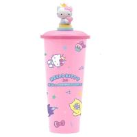 正版 hello kitty发光公仔杯 hello kitty坐姿吸管杯45周年杯