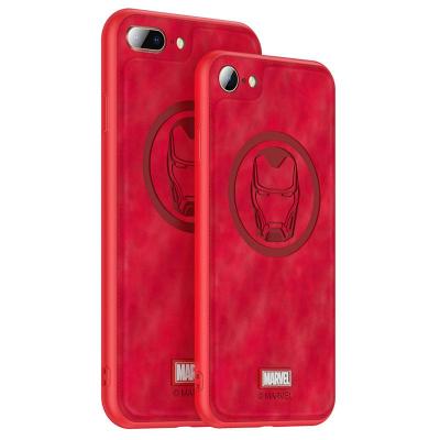 Marvel漫威 适用iPhone8手机壳 苹果7plus创意布纹防摔保护套