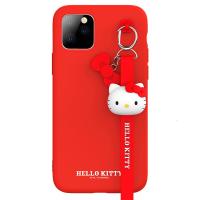 hello Kitty苹果11腕带手机壳挂绳适用iPhone11Pro液态硅胶保护套