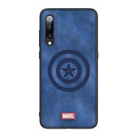 漫威 适用小米9手机壳布纹贴皮小米10 pro防摔软边保护套工厂发