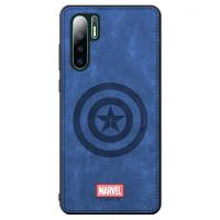 漫威 适用华为P30 pro手机壳贴皮布纹 P30软边全包防摔保护套