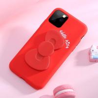 Hello Kitty苹果11手机壳 支架iPhone11pro蝴蝶结硅胶保护套适用